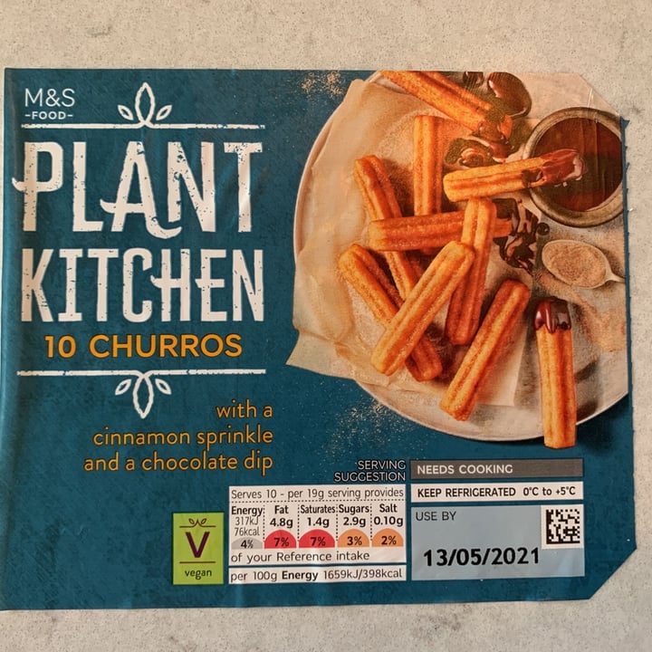 photo of Plant Kitchen (M&S) Churros shared by @morley on  12 May 2021 - review