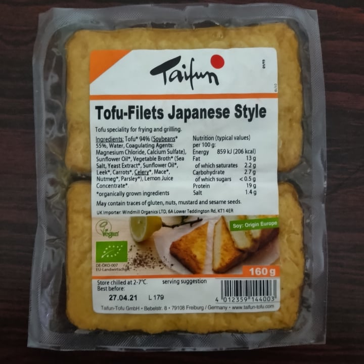 photo of Taifun Tofu-Filets Japanese Style shared by @vagelis on  11 Mar 2021 - review