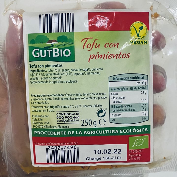 photo of GutBio Tofu Con Pimientos shared by @mikelpro on  20 Jul 2021 - review