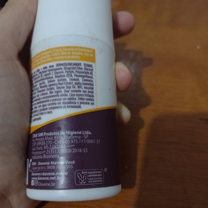 review photo of Davene Desodorante HO Men Protect Antibacteriano shared by @pavegvet on 21 Apr 2022 - review