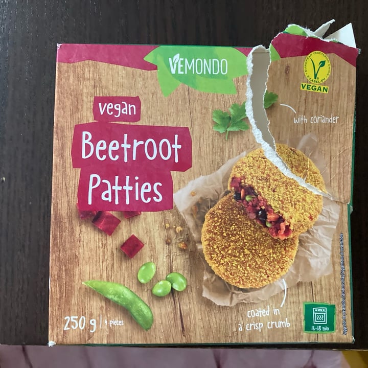 photo of Vemondo Beetroot patties shared by @akela on  28 Oct 2022 - review