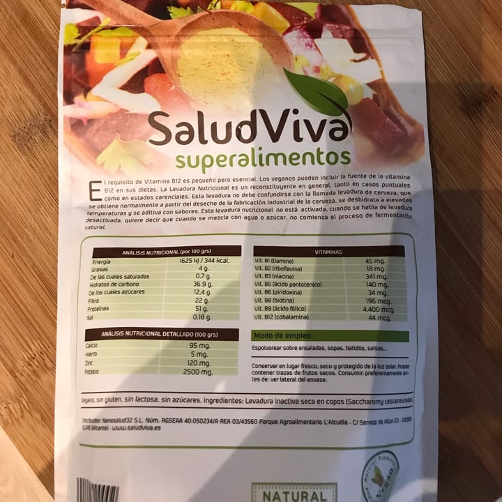 photo of Saludviva Levadura Nutricional shared by @llonguetina on  08 Dec 2021 - review