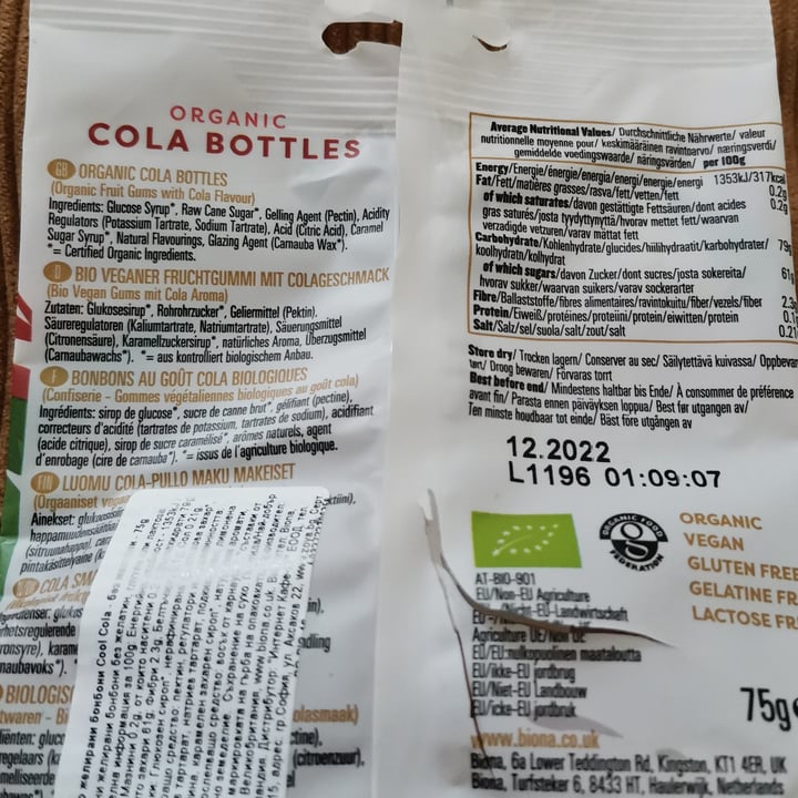 photo of Biona Organic Cola bottles shared by @valibabali on  30 Apr 2022 - review