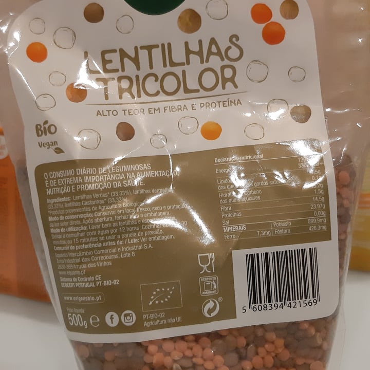 photo of Bio Origens Lentilhas Tricolores shared by @luzmartins on  23 Apr 2022 - review