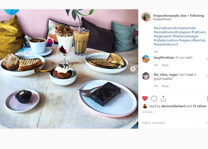 review photo of Kattakaffihúsið Vegan Menu Sampling shared by @forgoodnessseyks on 31 Oct 2019 - review