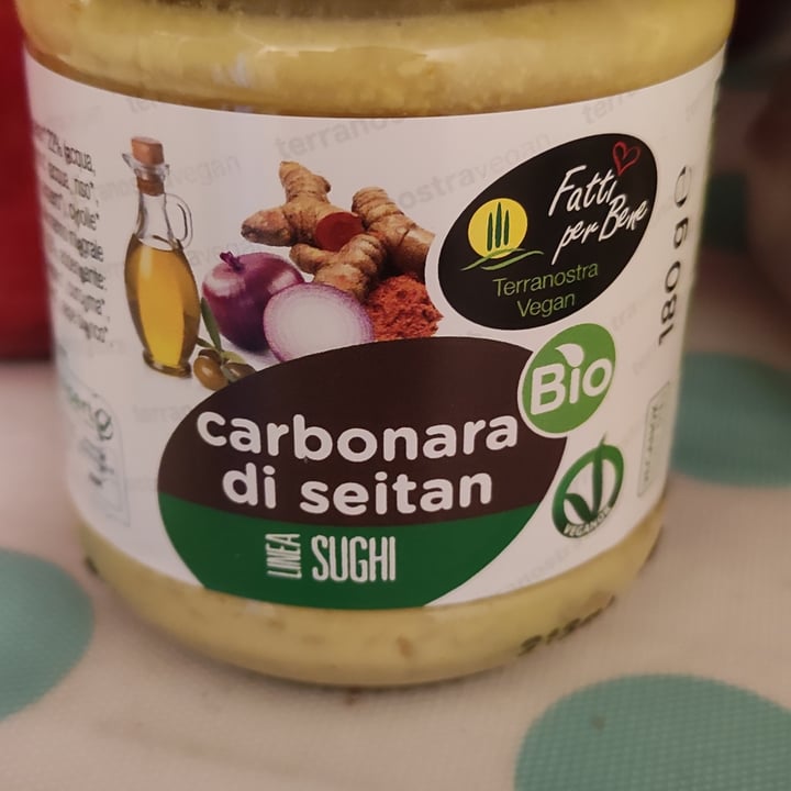 photo of Terranostra Vegan Carbonara di seitan shared by @carlottaamatucci on  26 Jun 2022 - review