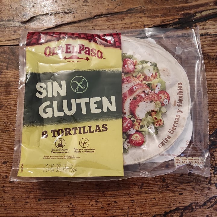 photo of Old El Paso 6 tortillas sin gluten shared by @tuscanvegan on  04 Feb 2022 - review