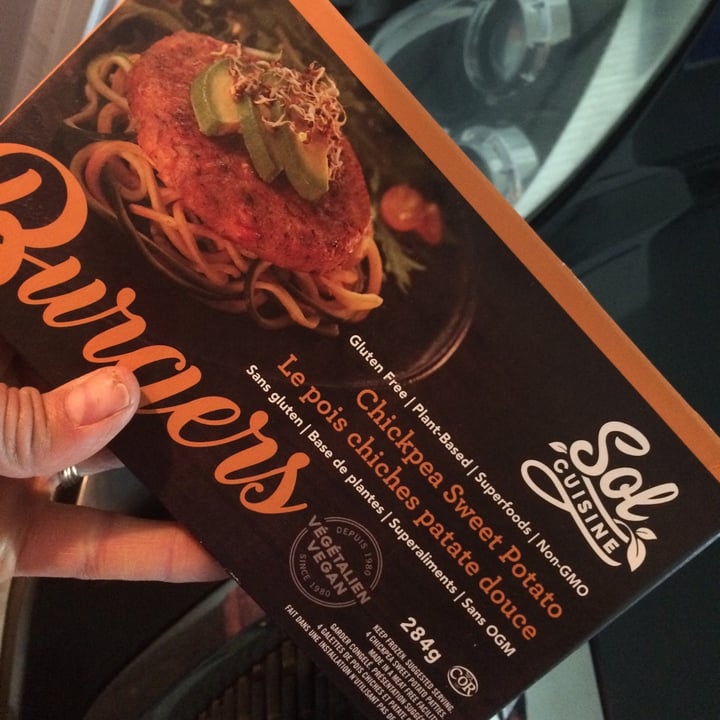 review photo of Sol Cuisine Chickpea Sweet Potato Burger shared by @gardenpicked on 03 Jul 2020 - review