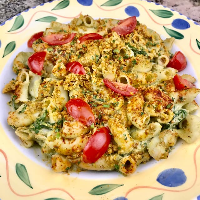 「Pesto Mac and Cheese Bowl」の料理の写真
