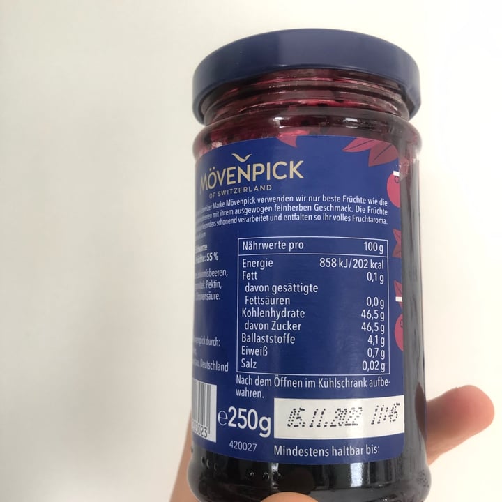 photo of Mövenpick Schwarze Johannisbeere Marmelade shared by @luciafinotello on  10 Apr 2022 - review