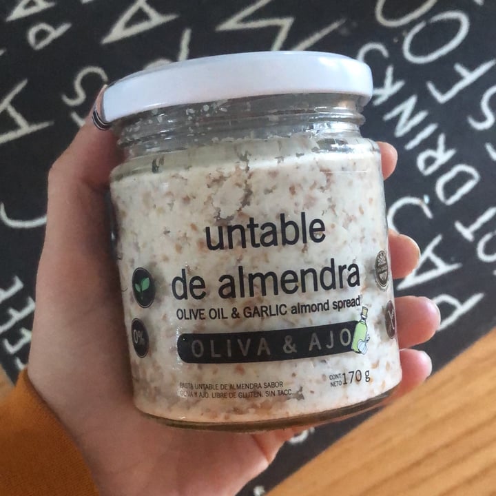 photo of Green Food Makers Untable De Almendra sabor Oliva y Ajo shared by @juliietsr on  25 Jun 2020 - review