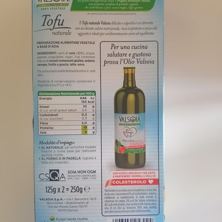 photo of Valsoia Tofu naturale shared by @fuoridime on  09 Dec 2021 - review