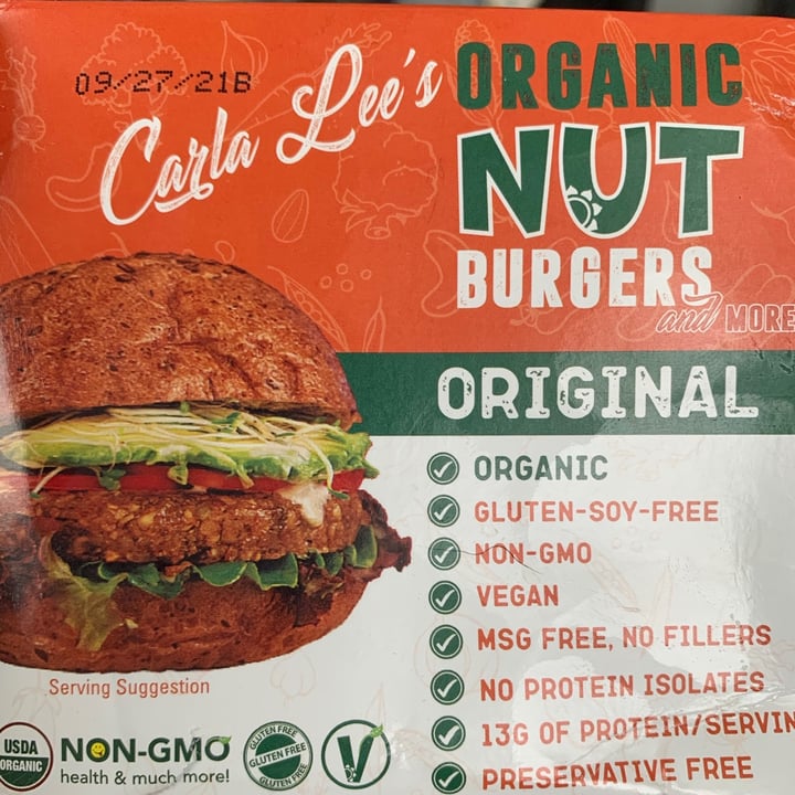 photo of Carla Lee’s NutBurgers® Carla lee nut burger shared by @jleesavegan on  19 May 2020 - review