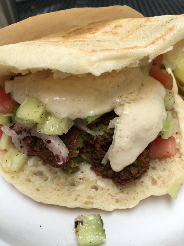 review photo of Aba's Falafel Falafel on pita shared by @ggsovegan on 04 Jul 2019 - review