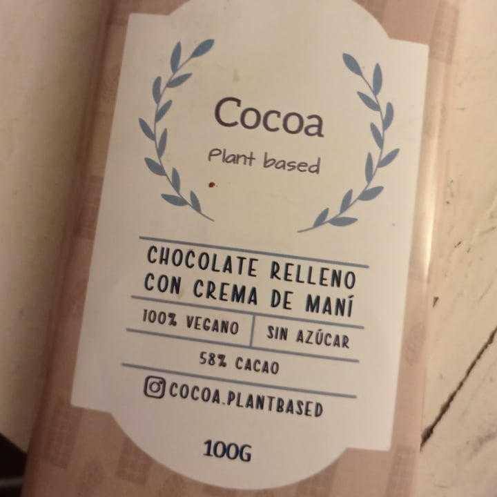 photo of Cocoa Plant Based Chocolate Relleno Con Crema De Maní shared by @malalafontan on  17 Jun 2022 - review