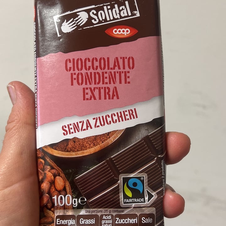 review photo of Solidal coop Cioccolato Fondente Extra Senza Zuccheri shared by @pepefoodandmore on 16 Feb 2022 - review