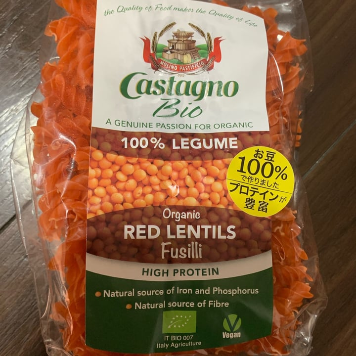photo of Castagno Bio Fusilli de lentilha vermelha shared by @mithamye on  05 May 2022 - review