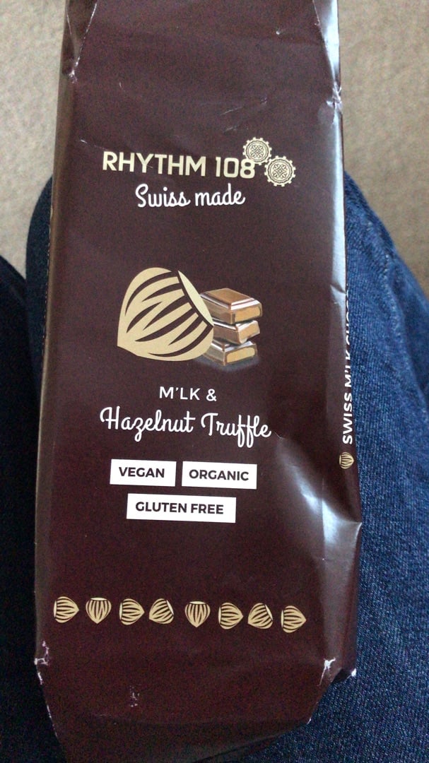 photo of Rhythm 108 M’lk & hazlenut truffle Chocolate Bar shared by @lcmackay1 on  05 May 2020 - review