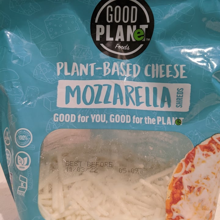 photo of Good Planet Foods Plant-based Cheese Mozzarella Shreds shared by @archie73in on  30 Dec 2021 - review