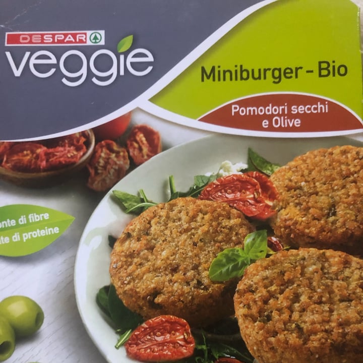 photo of Despar Veggie Miniburger bio pomodori secchi e olive shared by @elisacarleo on  28 Jun 2022 - review