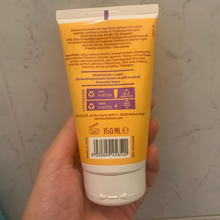 review photo of la bottega italiana Balsamo capelli zafferano bio shared by @giovanna82 on 19 Jun 2022 - review