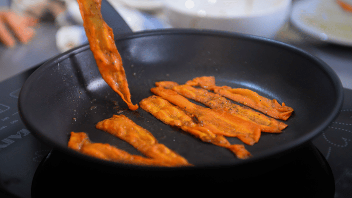 vegan carrot bacon