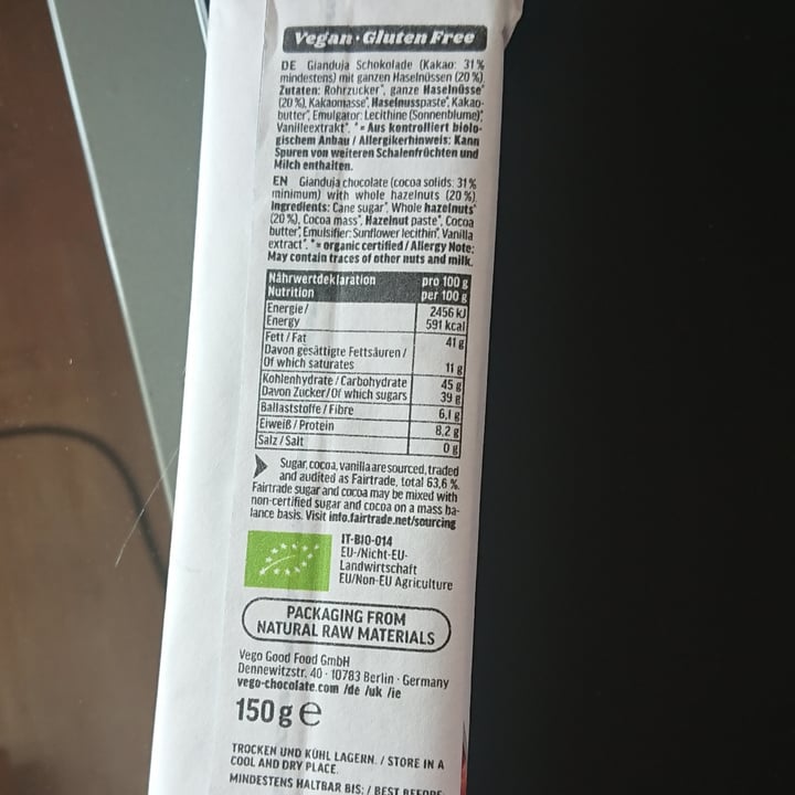 review photo of Vego Vego Whole Hazelnut Chocolate Bar shared by @antonellaf on 26 Mar 2022 - review
