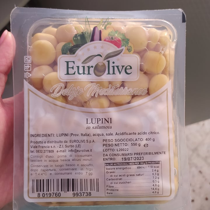 photo of Eurolive lupini in salamoia shared by @vegalarms on  03 Sep 2022 - review
