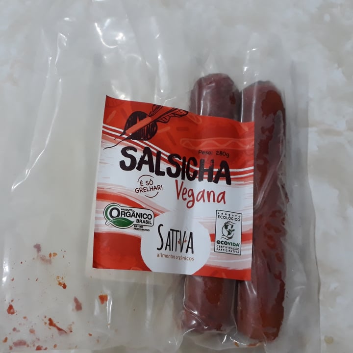 photo of Sattva Alimentos Orgânicos Salsicha Vegana Orgânica shared by @soniarocha2 on  08 Jul 2022 - review