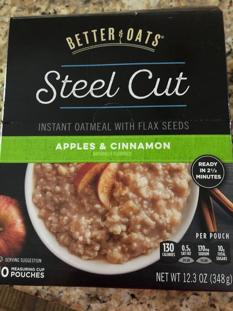 Better Oats Steal Cut Instant Oatmeal - Apples & Cinnamon Reviews