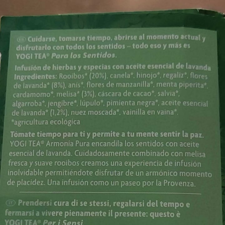 review photo of Yogi Tea Organic Armonía pura shared by @weyard on 23 Feb 2022 - review