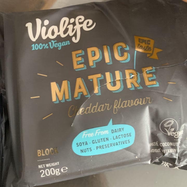 photo of Violife Epic Mature Cheddar Block shared by @juanhens on  16 Apr 2021 - review