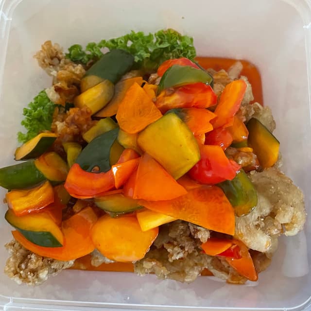 Photo of the dish “Sweet and sour abalone mushroom”