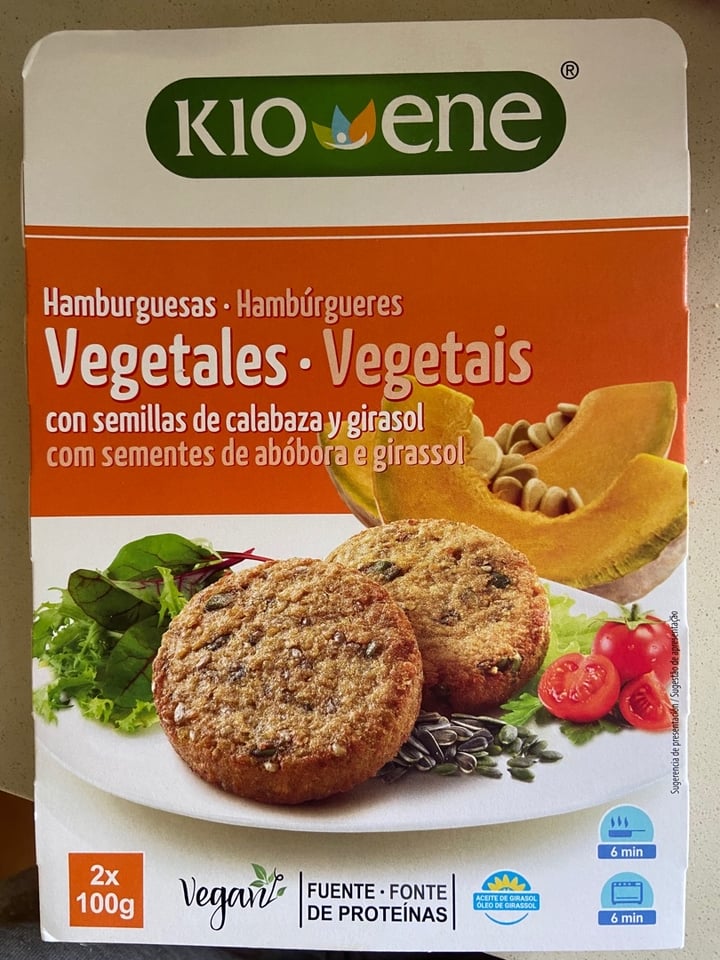 photo of Kioene Hamburguesa Vegetal con Semillas de Calabaza y Girasol shared by @nadiagq on  30 Apr 2020 - review