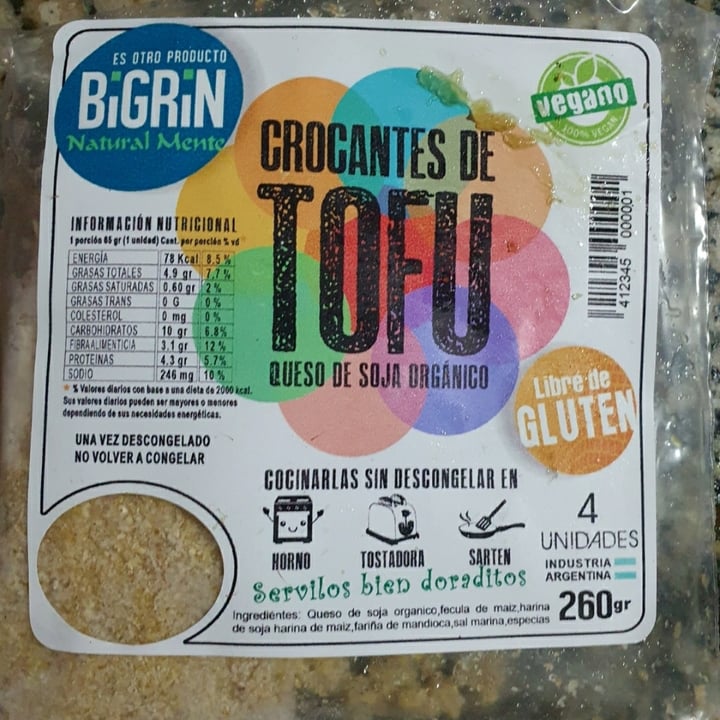 photo of BiGrin Crocante De Tofu shared by @pauli-arce on  11 Oct 2020 - review