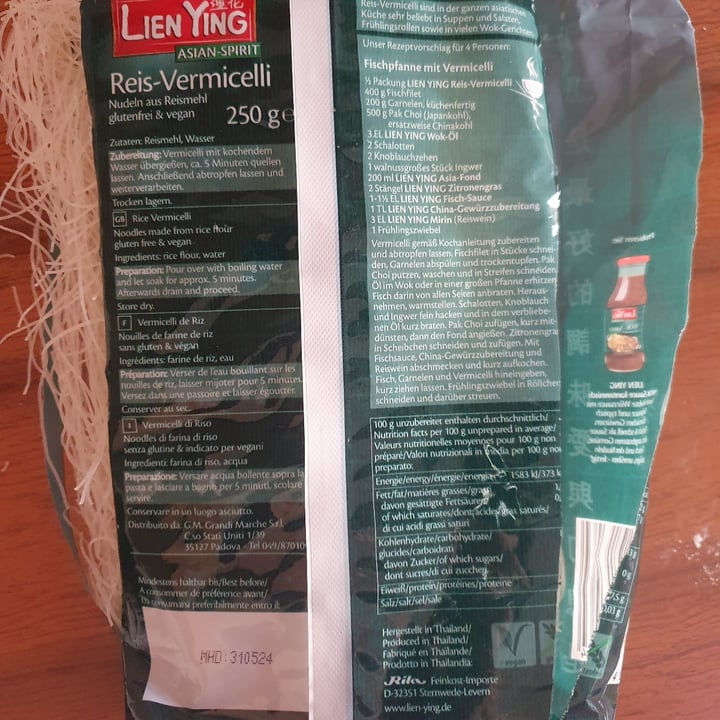 photo of Lien Ying - Asian Spirit Reis-Vermicelli shared by @elisasav on  24 Mar 2022 - review