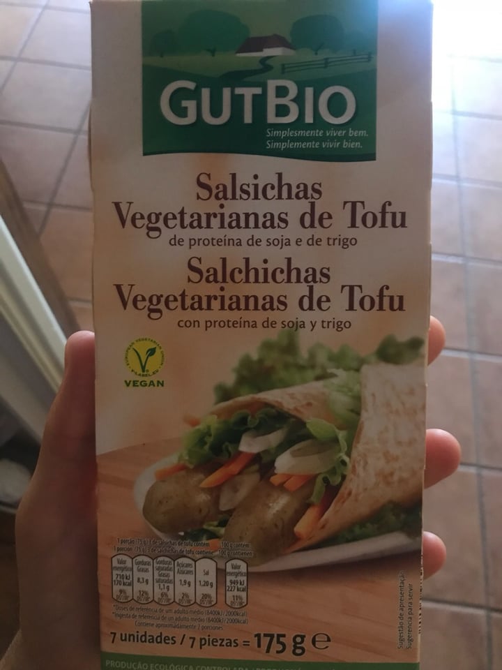 photo of GutBio Salchichas Vegetarianas de Tofu shared by @veganxex on  22 Jul 2019 - review