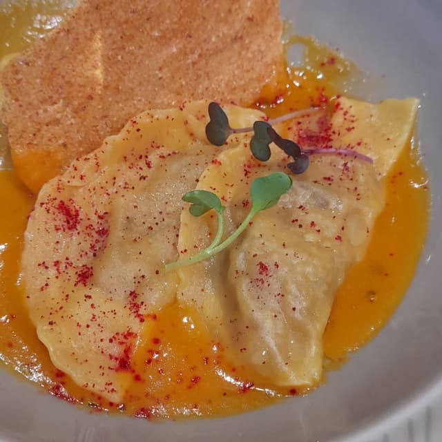 Photo of the dish “Ravioli ripieni di patate e radicchio”