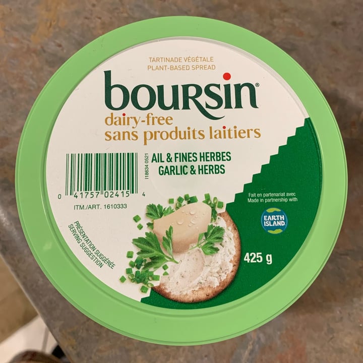 photo of Boursin Boursin dairy free Garlic and Herbs shared by @annacres on  10 Mar 2022 - review