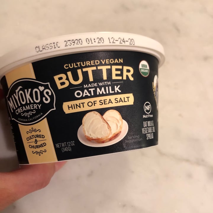 photo of Miyoko's Creamery Cultured Vegan Butter Made With Oat Milk Hint of Sea Salt shared by @evolotus on  11 Nov 2020 - review