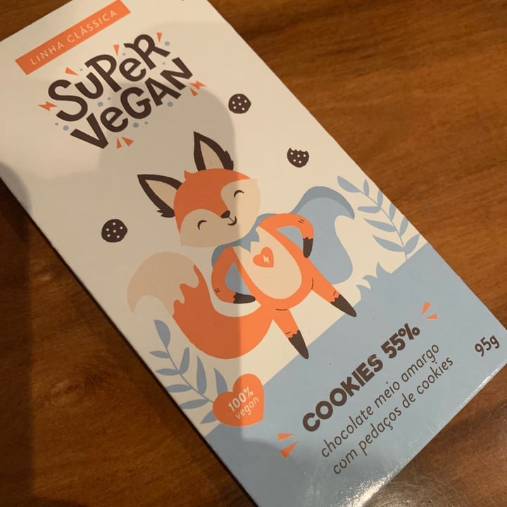 photo of Super Vegan Barra de chocolate Cookies 55% shared by @simonem on  14 Dec 2022 - review