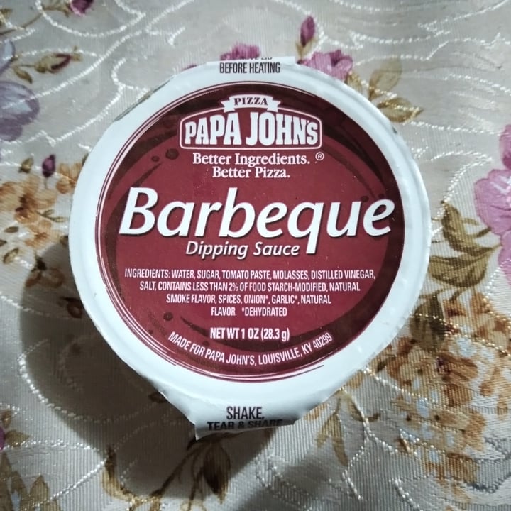 photo of Papa johns barbeque dipping sauce shared by @veganaenlima on  16 Sep 2022 - review