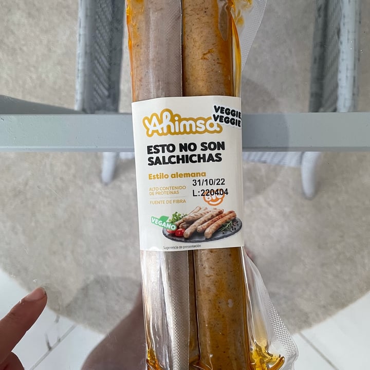 photo of Ahimsa Vegan Esto No Son Salsichas shared by @martamilani on  13 Jun 2022 - review
