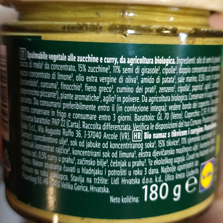 photo of Vemondo Courgette and curry spread shared by @mikalma on  15 Aug 2022 - review