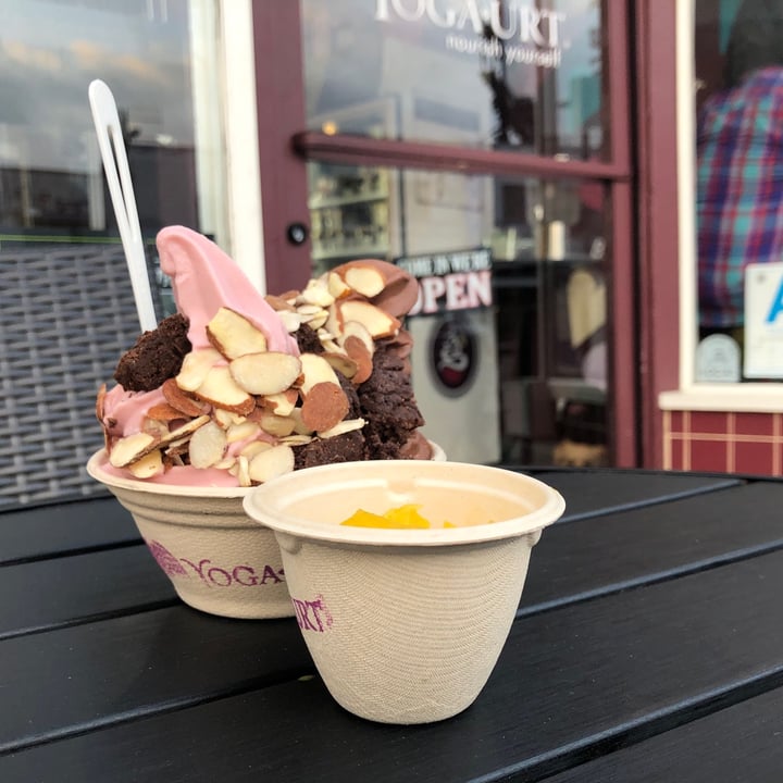 review photo of Yoga-urt Chocolate Bliss, Peanut Butter Prana, & Strawberry Serenity shared by @cinyquacker on 15 Apr 2021 - review