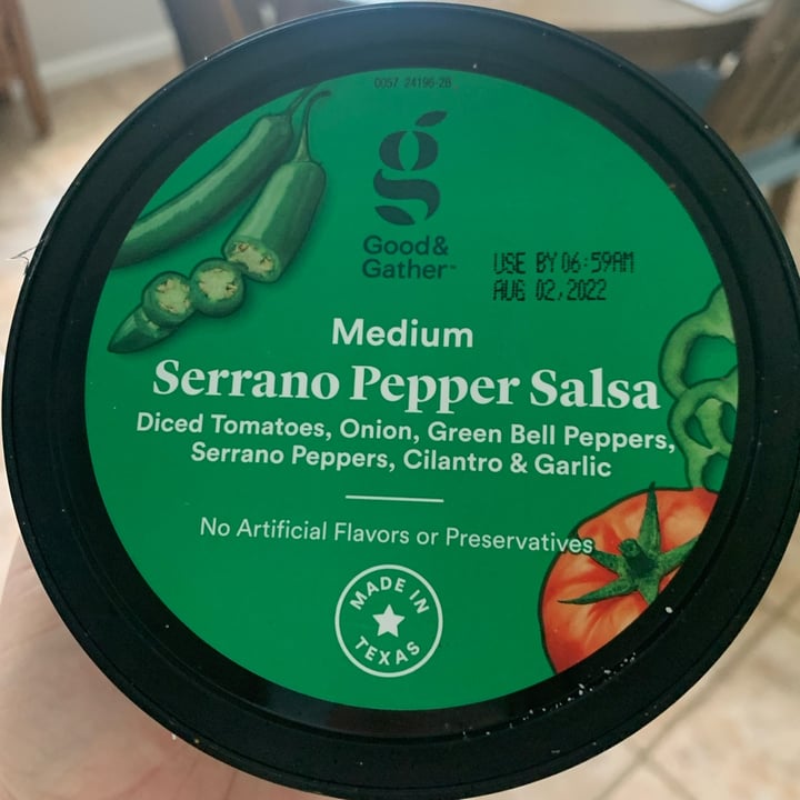 photo of Good & Gather Serrano Pepper Salsa shared by @nikkidavisarmstrong on  27 May 2022 - review