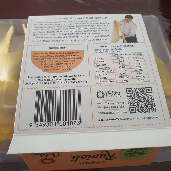 review photo of Ipastai Pumpkin, Kale & Toasted Hazelnut Ravioli shared by @sharneejade on 16 May 2021 - review