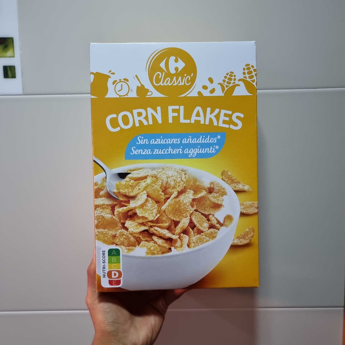 Cereales de maíz sin azúcar añadido Corn Flakes Carrefour 500 g
