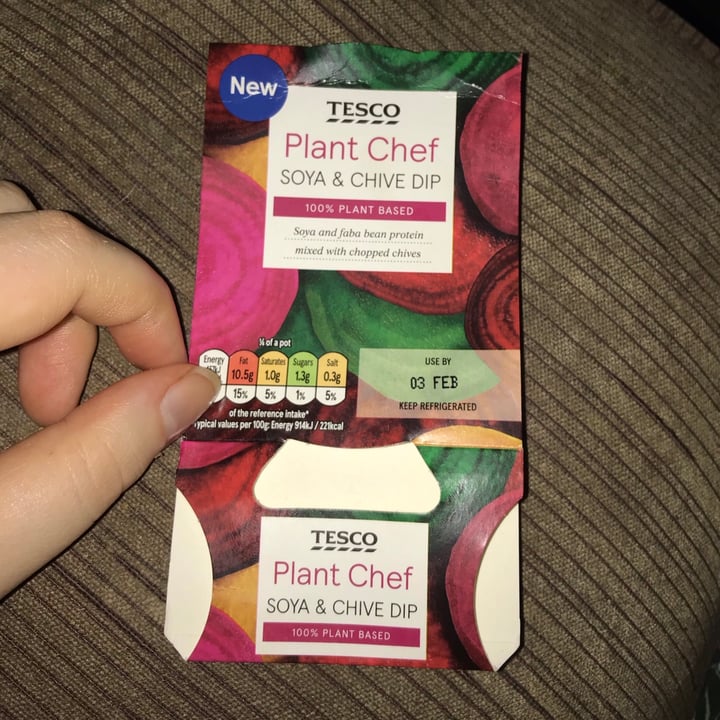 photo of Tesco Plant Chef Soya & Chive Dip shared by @coolveganbits on  31 Jan 2021 - review