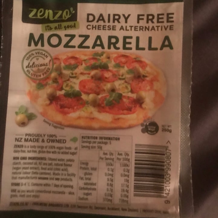 review photo of Zenzo Dairy Free Mozzarella shared by @rosecavelltaylor on 25 Sep 2021 - review